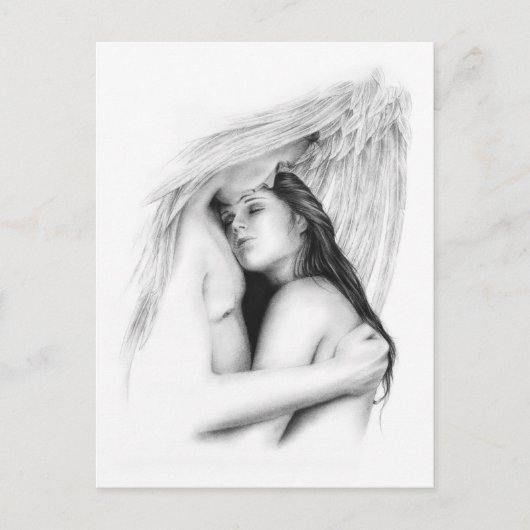 Haar beschermer Angel Love Briefkaart (Voorkant)