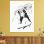 Haar beschermer engelen canvas print (Insitu (Woonkamer))