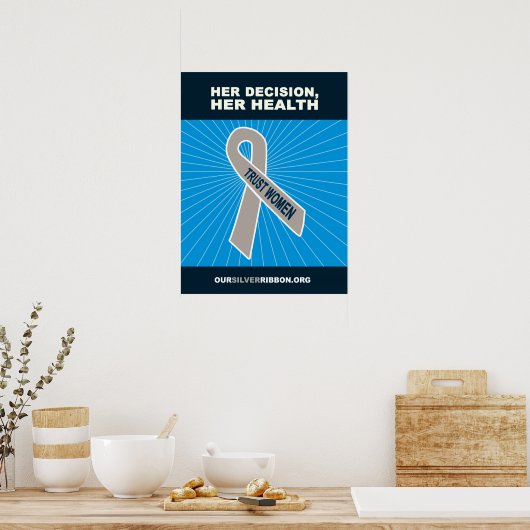 Haar besluit, haar gezondheid poster (Keuken)