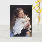 Haar Beste Vriend | Meisje met Katje Kaart (Gele Bloem)