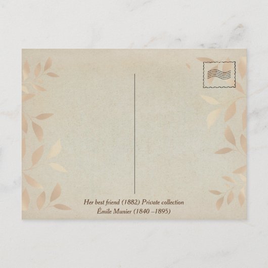 Haar beste vriendin, klein meisje met een hond, briefkaart (Achterkant)