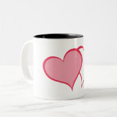 Haar BETERE HELFT ZIJ + zij (1 van 2) Tweekleurige Koffiemok (Voorkant links)