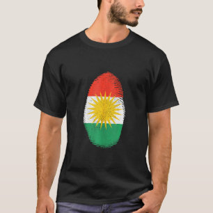 Haar Biji Kurdistan Fingerprint Koerdisch T-shirt