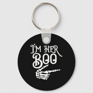 Haar Boo Ik ben zijn Ghoul enge Geest Halloween Ko Sleutelhanger