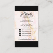 Haar Braider, Braids, Braiding Stylist, Hair Salon Visitekaartje (Achterkant)