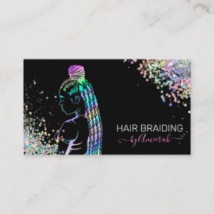 Haar Braiding Stylist Braid Salon Holographic Bus Visitekaartje