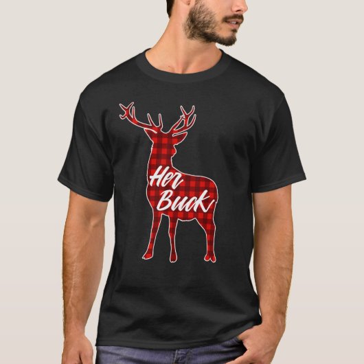 Haar Buck  Matching Paren Kerst Pajama T-shirt (Voorkant)