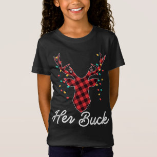 Haar Buck Reindeer Red Pset Kerstmis Pajama Match T-shirt
