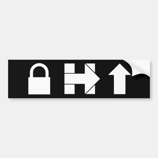 Haar Bumpersticker vergrendelen (Voorkant)