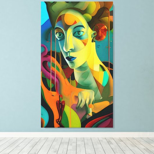 Haar Canvas Afdruk (Insitu (Houten vloer))