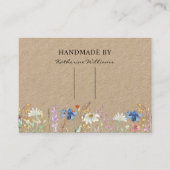 Haar Clip Barrette Display Kaart | Wildflowe Flora Visitekaartje (Voorkant)