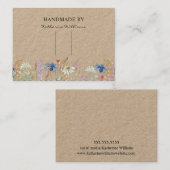 Haar Clip Barrette Display Kaart | Wildflowe Flora Visitekaartje (Voorkant / Achterkant)