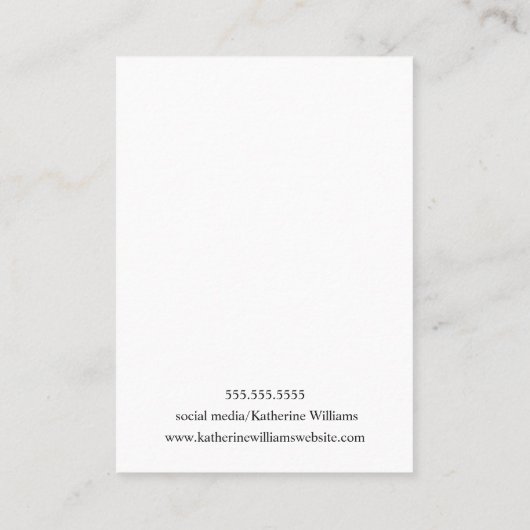 Haar Clip Display Kaart | Roos Gold en glitter Visitekaartje (Achterkant)