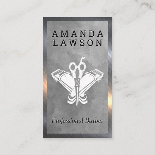 Haar Clippers en Schaar | kapper Visitekaartje (Voorkant)