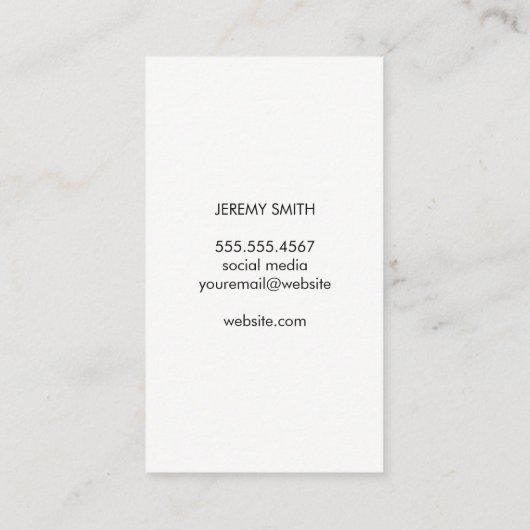 Haar Damast (grijs) Visitekaartje (Achterkant)