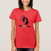Haar Donkere Halve Vrouwen T-shirt (Voorkant)