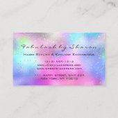 Haar Dresser Lashes Glitter Drift Holograaf Roze Visitekaartje (Achterkant)
