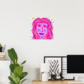 Haar: een abstract portret poster (Thuiskantoor)