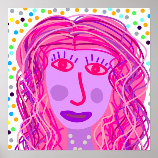 Haar: een abstract portret poster (Voorkant)