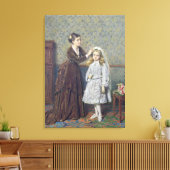 Haar eerste mededeling canvas afdruk (Insitu (Woonkamer))