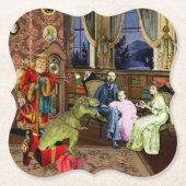  Haar eerste T-Rex Kartonnen Onderzetters (Voorkant)