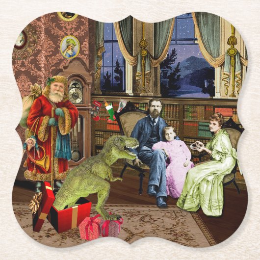  Haar eerste T-Rex Kartonnen Onderzetters (Voorkant)