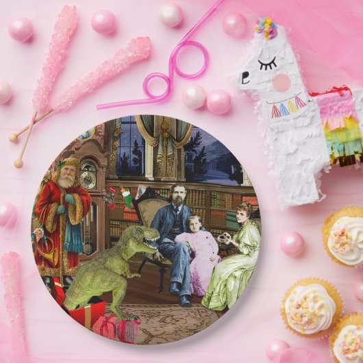 Haar eerste T-Rex Papieren Bordje (Feest)