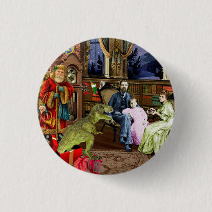 Haar eerste T-Rex Ronde Button 3,2 Cm