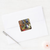 Haar eerste T-Rex Vierkante Sticker (Envelop)