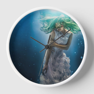 Haar Emerald Curls - Mermaid Hovering Underwater