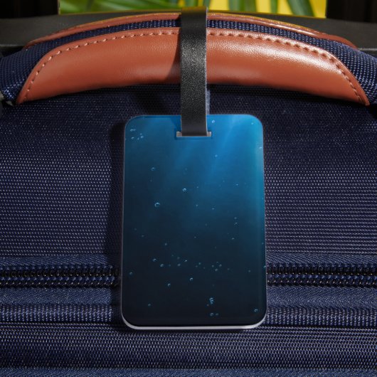 Haar Emerald Curls - Mermaid Hovering Underwater Bagagelabel (Achter Insitu 4)