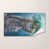 Haar Emerald Curls - Mermaid Hovering Underwater Handdoek (Handdoek)