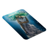 Haar Emerald Curls - Mermaid Hovering Underwater Magneet (Rechterzijde)