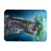 Haar Emerald Curls - Mermaid Hovering Underwater Magneet (Horizontaal)