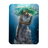 Haar Emerald Curls - Mermaid Hovering Underwater Magneet (Verticaal)