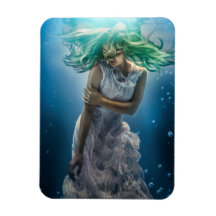 Haar Emerald Curls - Mermaid Hovering Underwater