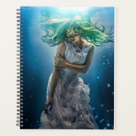 Haar Emerald Curls - Mermaid Hovering Underwater Planner