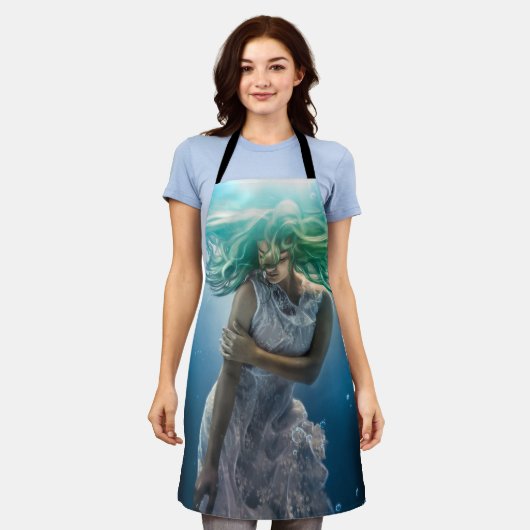 Haar Emerald Curls - Mermaid Hovering Underwater Schort (Gedragen)