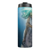 Haar Emerald Curls - Mermaid Hovering Underwater Thermosbeker (Voorkant)