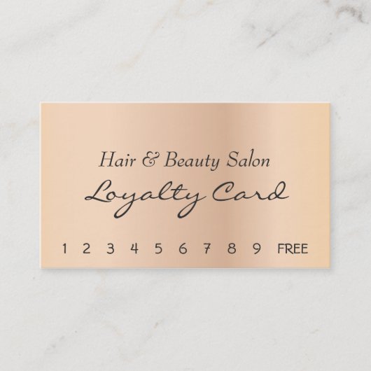 Haar- en Beauty Salon Loyalty-kaart Klantenkaartje (Voorkant)