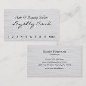 Haar- en Beauty Salon Loyalty-kaart Klantenkaartje (Voorkant / Achterkant)