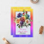 Haar en haar lesbische douche notitiekaartje (Voorkant / Achterkant in situ)