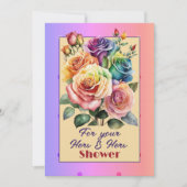 Haar en haar lesbische douche notitiekaartje (Voorkant)