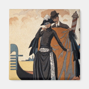 Haar en hem, Mode Illustration, 1921 (pochoir p. Magneet