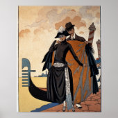 Haar en hem, Mode Illustration, 1921 (pochoir p. Poster (Voorkant)