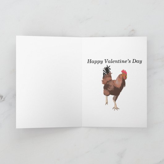 Haar en kip Editable Feestdagen Kaart (Binnen)