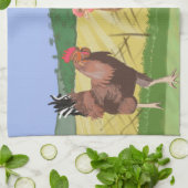 Haar en kip theedoek (Gevouwen)