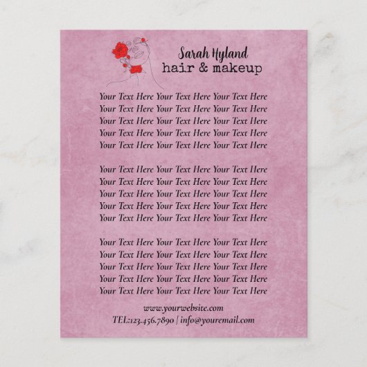 Haar en make-up flyer (Voorkant)