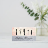 Haar en make-up glitter | Waterverf Afsprakenkaartje (Staand voorkant)