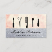 Haar en make-up glitter | Waterverf Afsprakenkaartje (Voorkant)